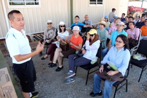 The leader, Boris Soon, briefed the group members on the rules prior to touring the farm.